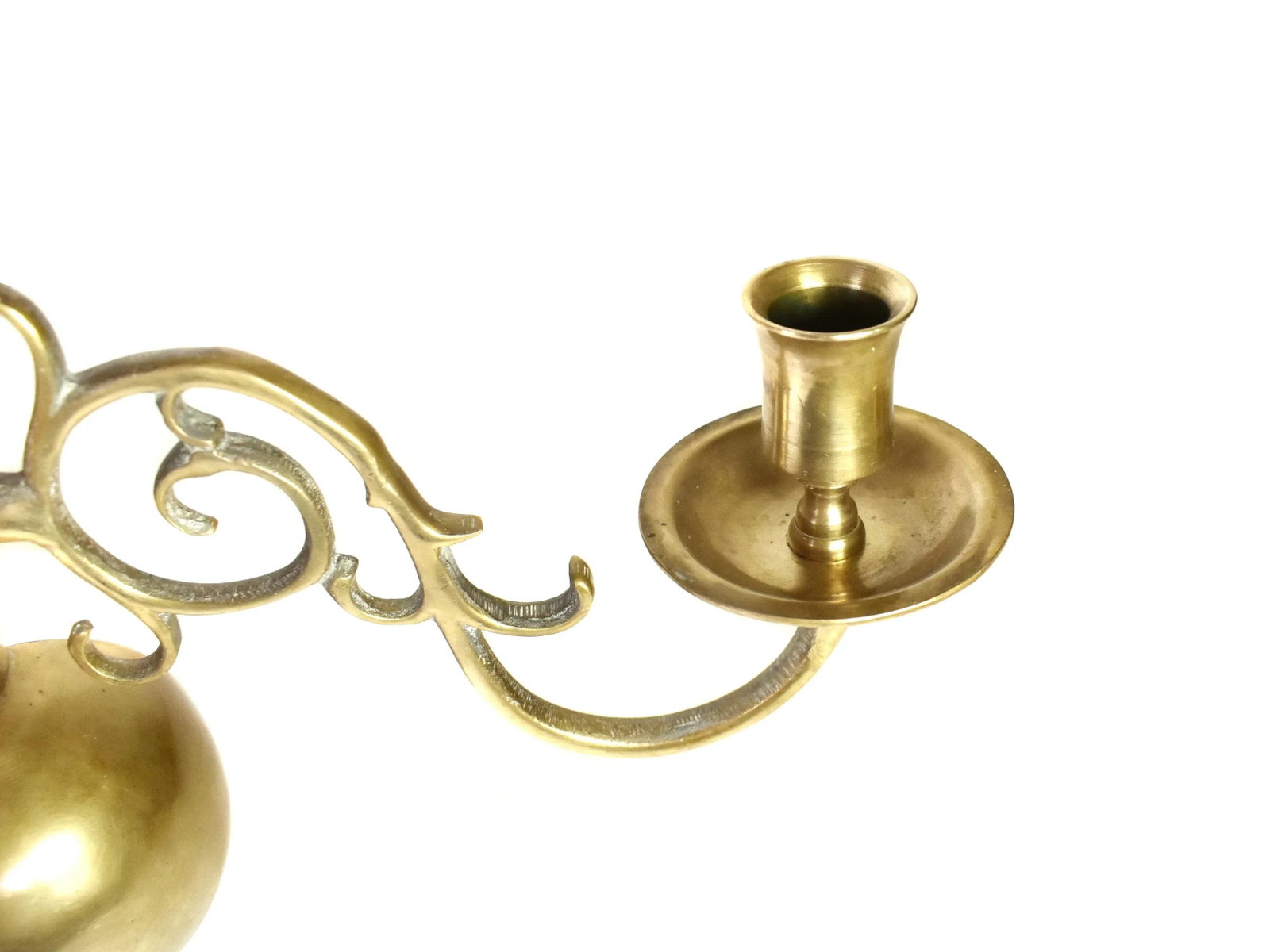 Vintage Tall Solid Brass Wall Mounted Sconces Double Candle Candlestick Holder - a Pair - 5