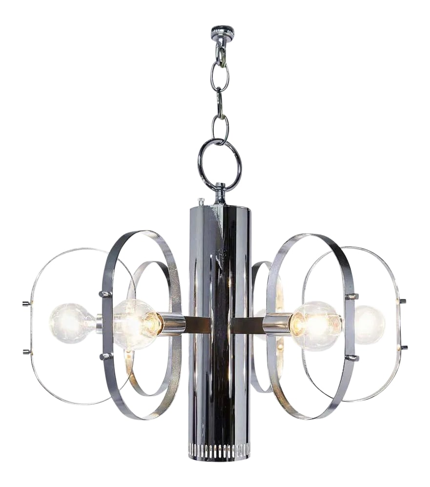 Mid-Century Modern 7-Light Chrome Fixture by Forecast Lighting (1 of 13)
