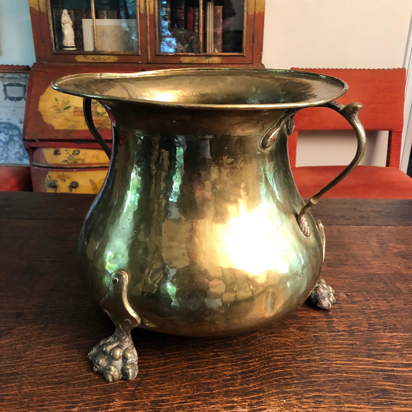 Antique Russian Pre Revolution Imperial Hallmark Brass Hand Rolled Jardiniere - 2