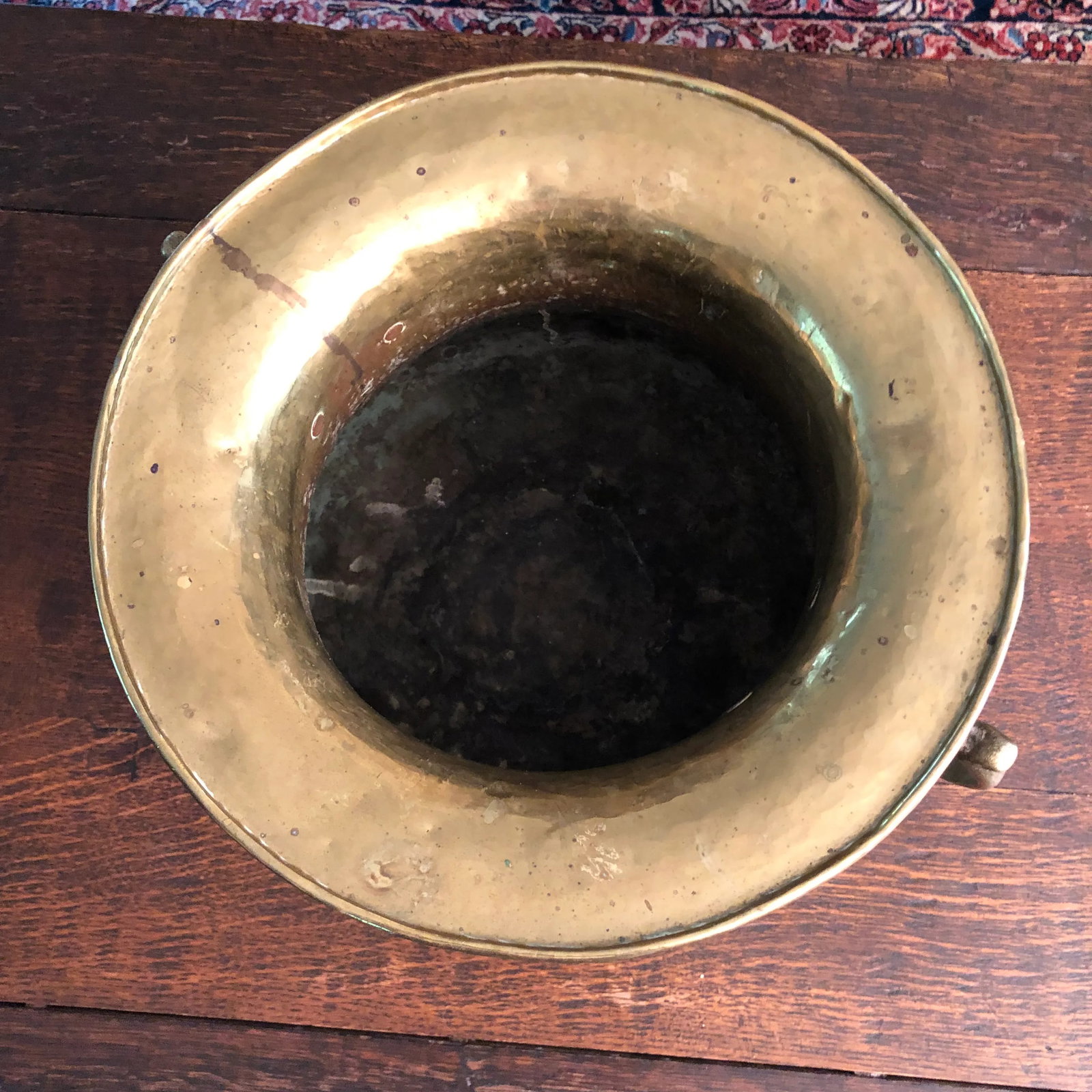 Antique Russian Pre Revolution Imperial Hallmark Brass Hand Rolled Jardiniere - 3