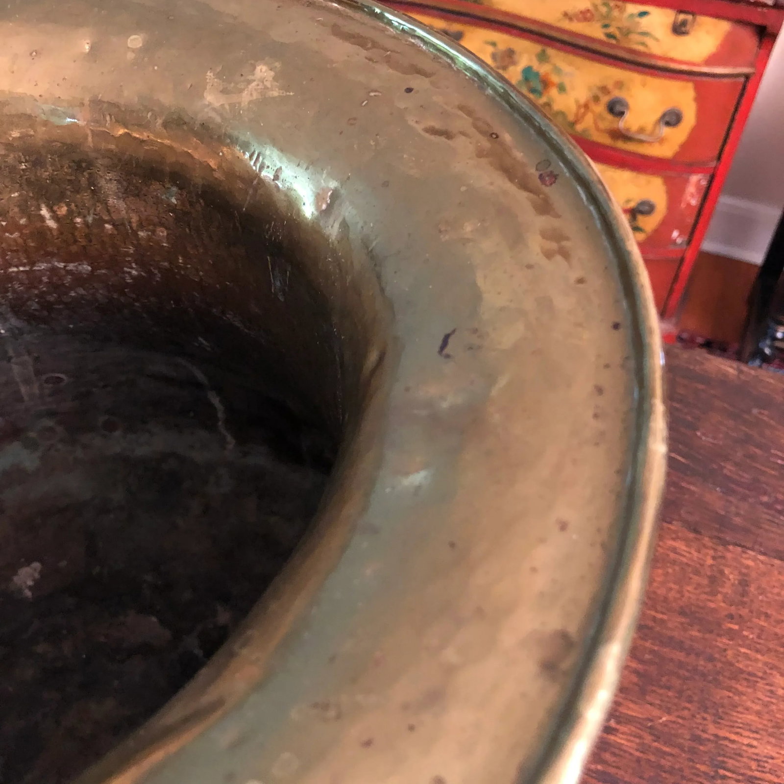 Antique Russian Pre Revolution Imperial Hallmark Brass Hand Rolled Jardiniere - 6