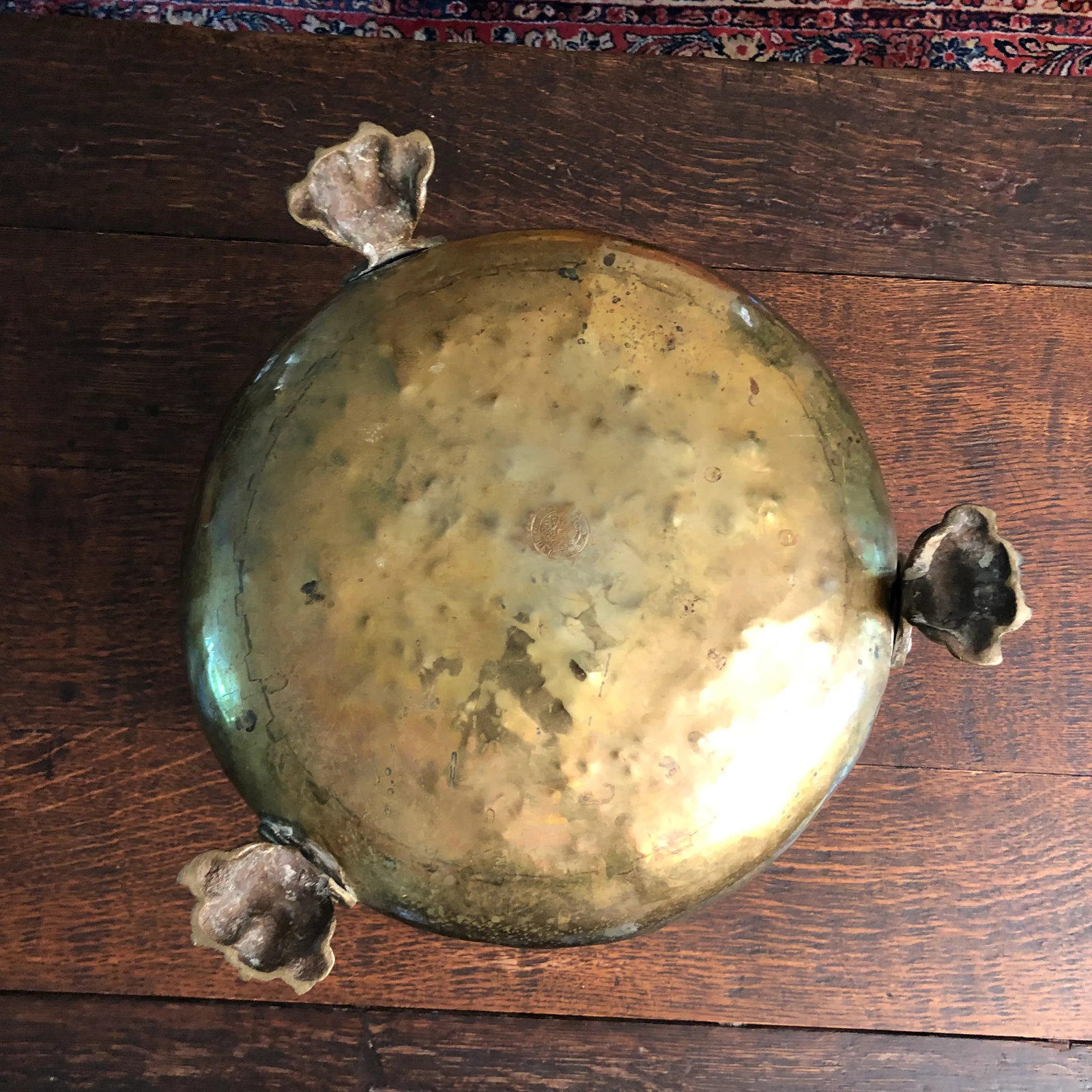 Antique Russian Pre Revolution Imperial Hallmark Brass Hand Rolled Jardiniere - 8