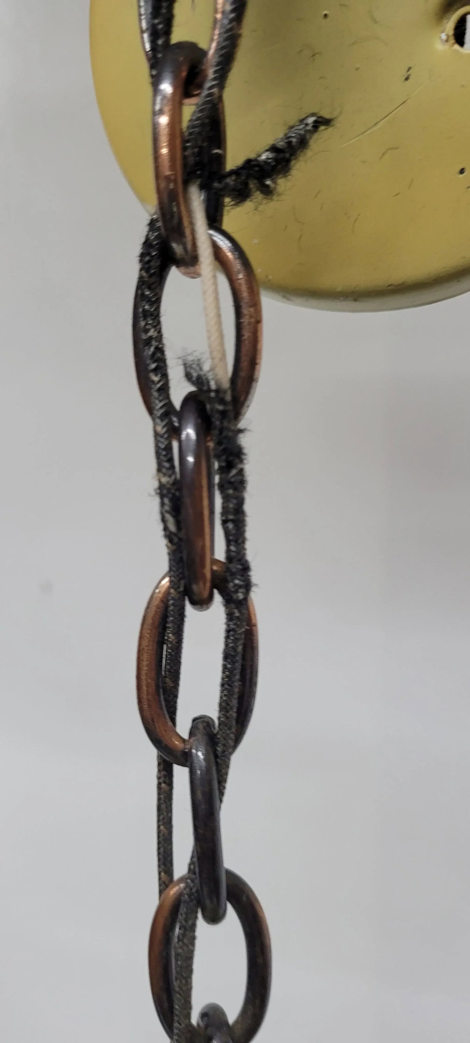 Vintage Tole French Filagree Metal Hanging Ceiling Kitchen Light - 9