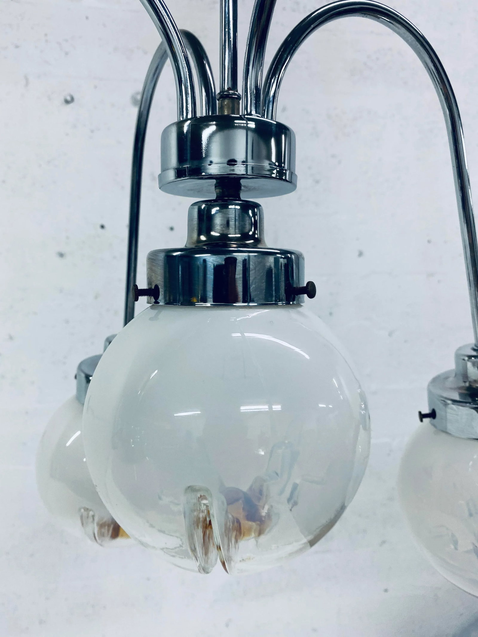 Mid-Century Modern Mazzega Five Arm Murano Glass Chandelier - 10