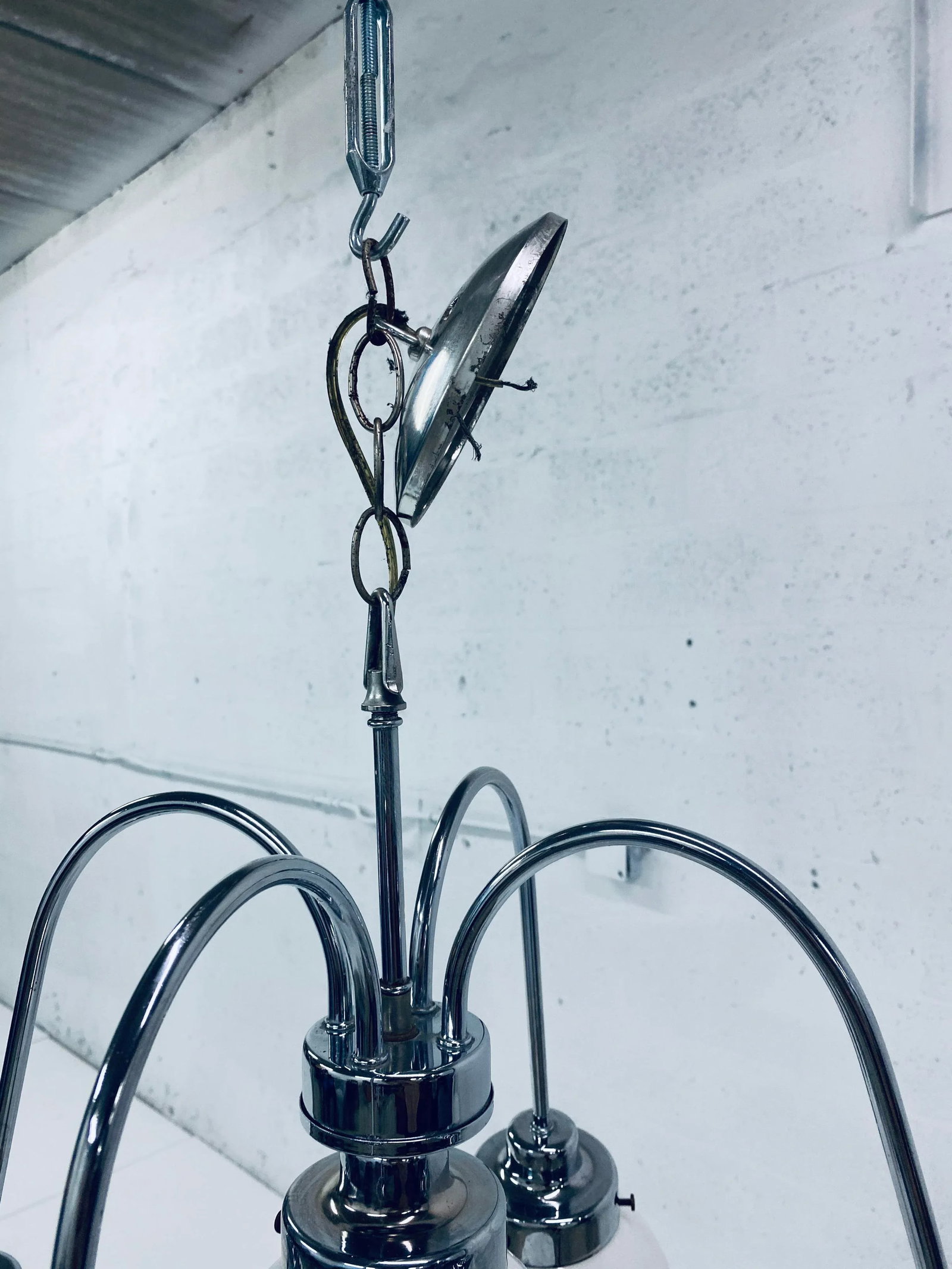 Mid-Century Modern Mazzega Five Arm Murano Glass Chandelier - 11