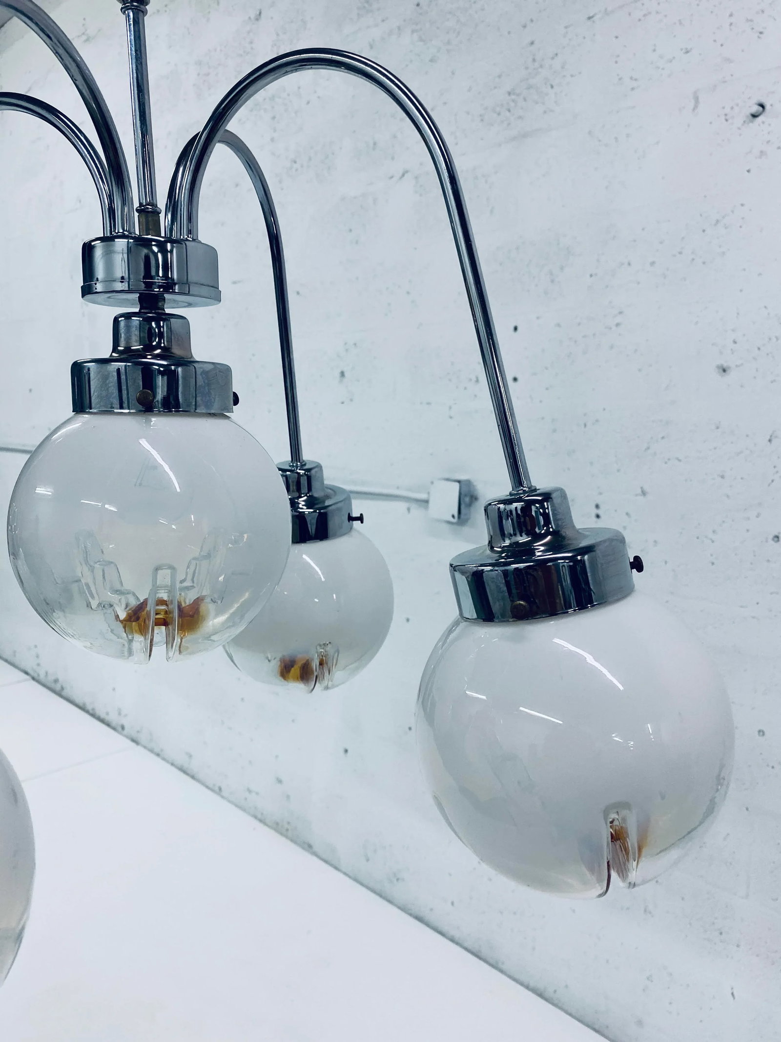 Mid-Century Modern Mazzega Five Arm Murano Glass Chandelier - 7