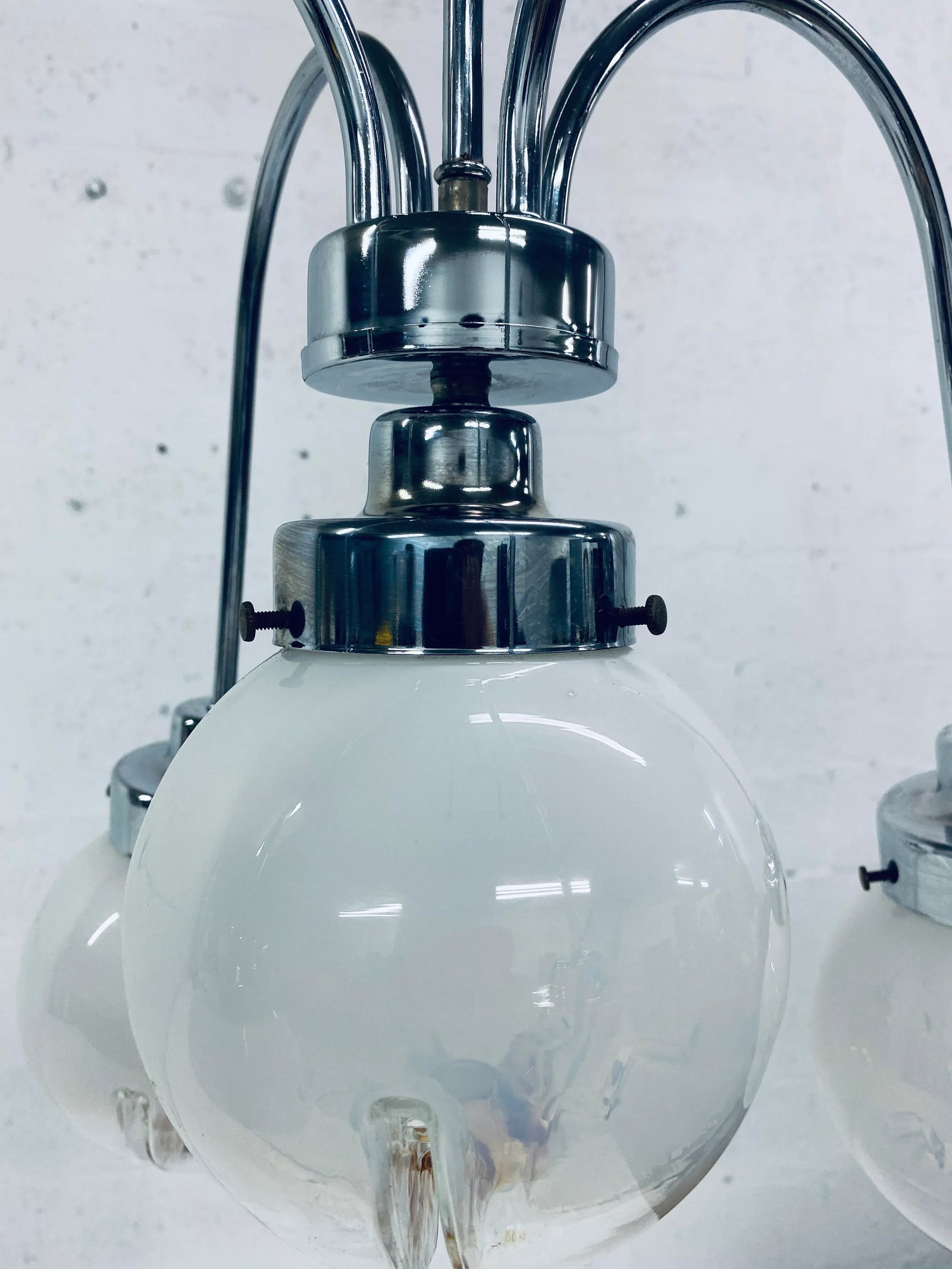 Mid-Century Modern Mazzega Five Arm Murano Glass Chandelier - 9