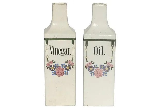 European Faience Cruets & Spice Jars - S/ 5 - 2