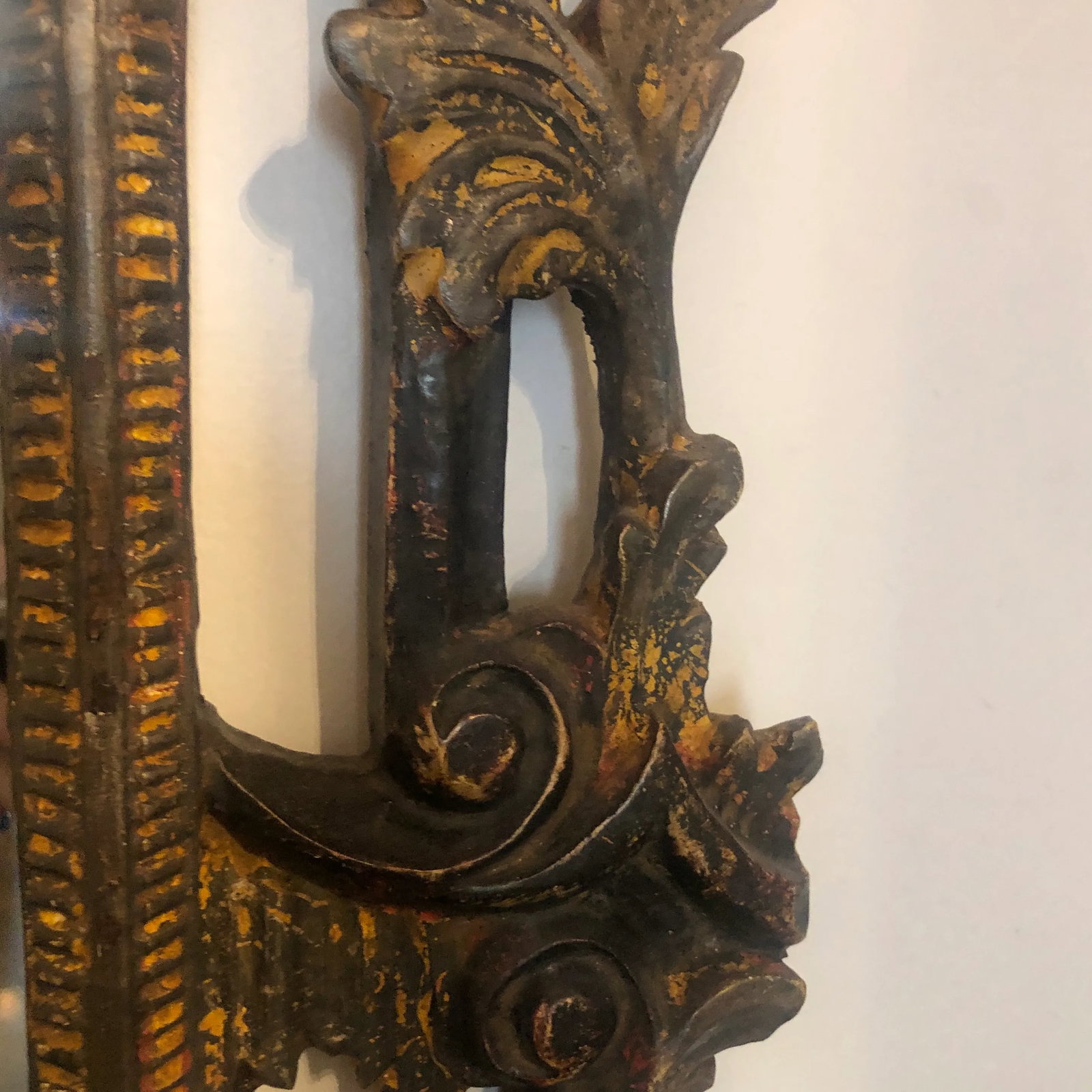 Vintage Italian Chinese Hand Carved Mirror With Chippendale Style - 5