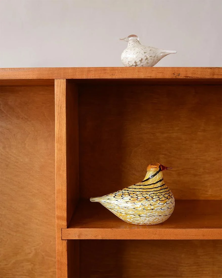 Iittala Oiva Toikka Glass Birds - a Pair - 4