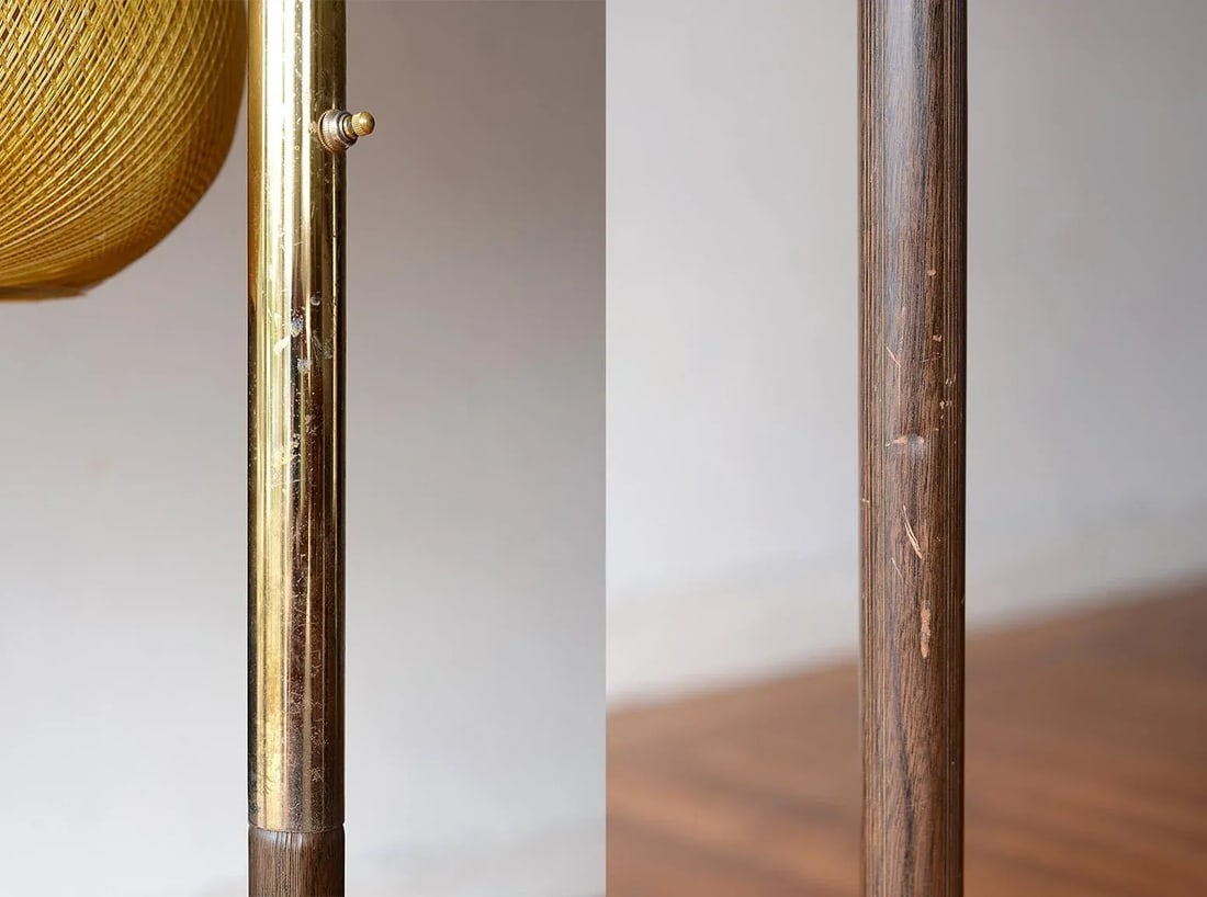 1950s Mid-Century Modern Spun Gold Fiberglass Floor Lamp - 10