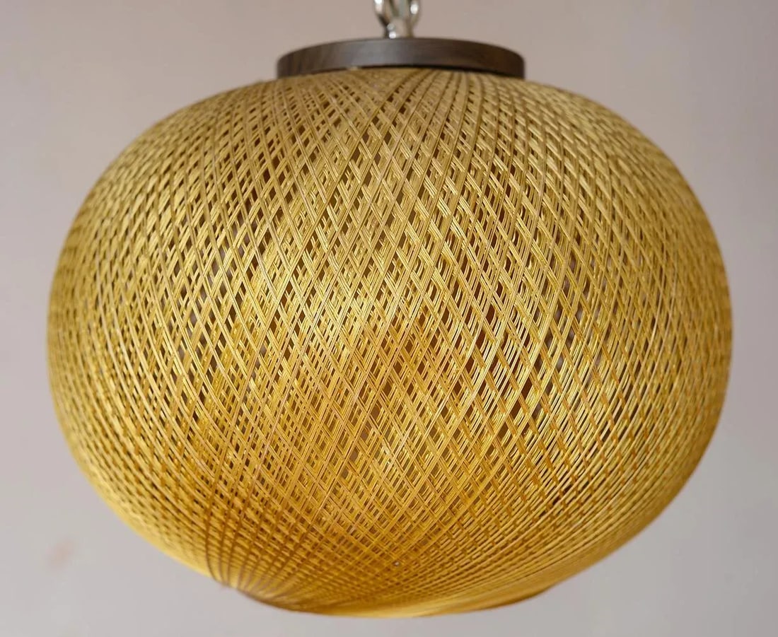 1950s Mid-Century Modern Spun Gold Fiberglass Floor Lamp - 6