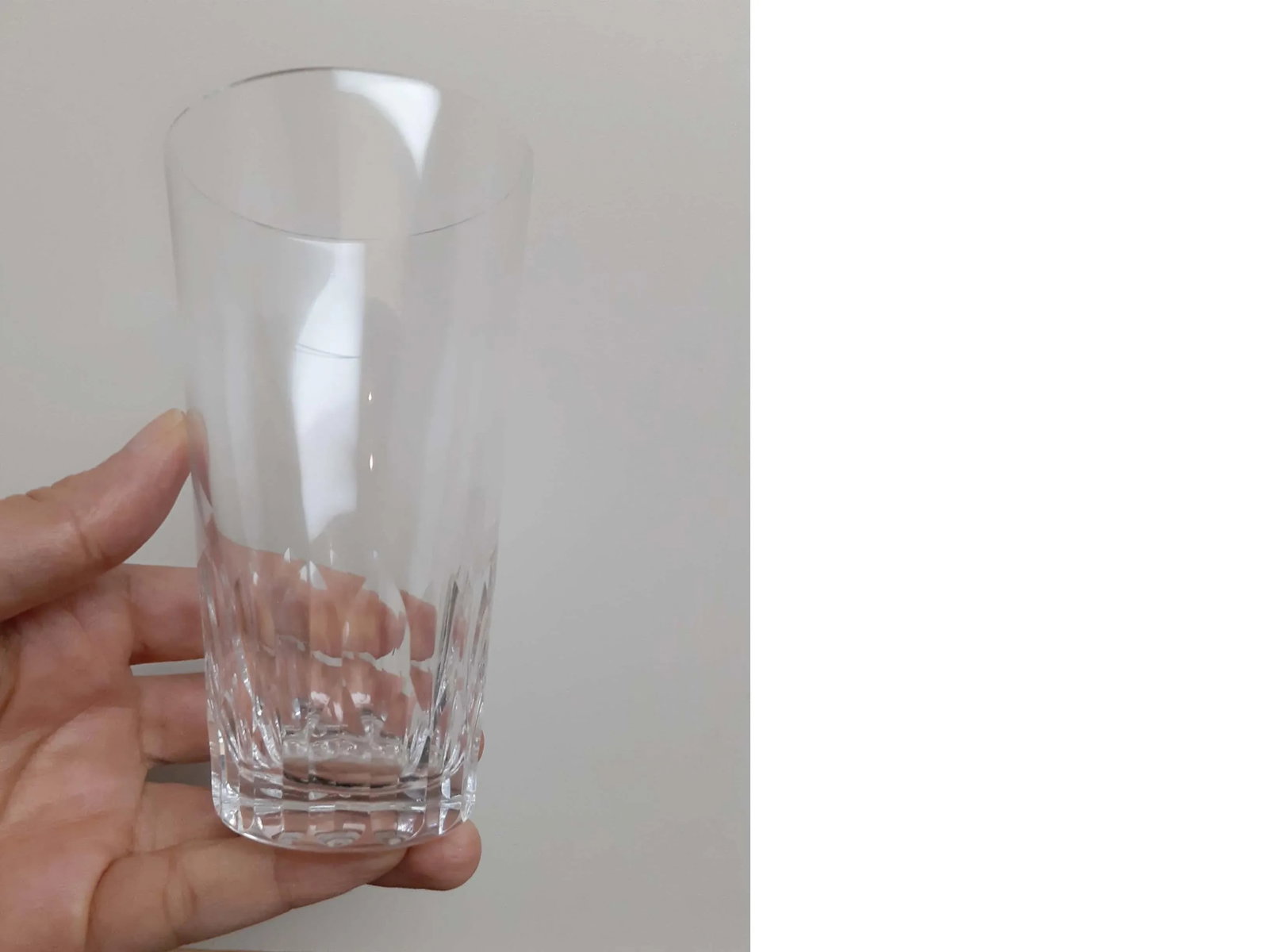 Vintage Cut Crystal Highball Tumblers Serving Drinking Glasses Made by Josair France- Set of 4 - 6