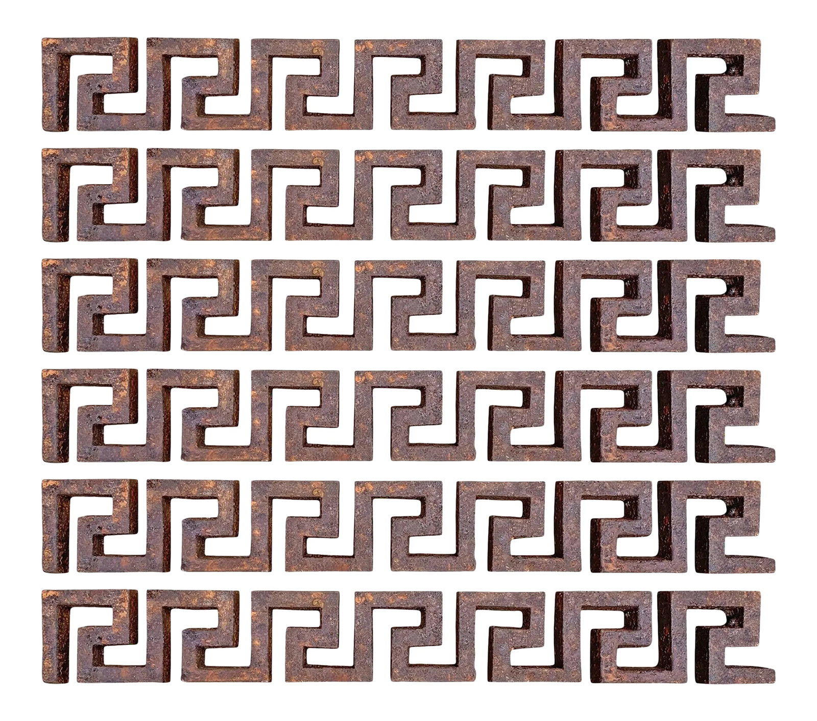 Early 20th Century Iron Greek Key Fragments - Set of 6 (1 of 8)