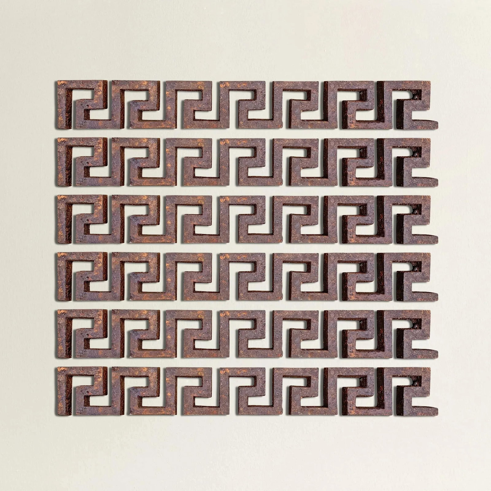 Early 20th Century Iron Greek Key Fragments - Set of 6 - 2