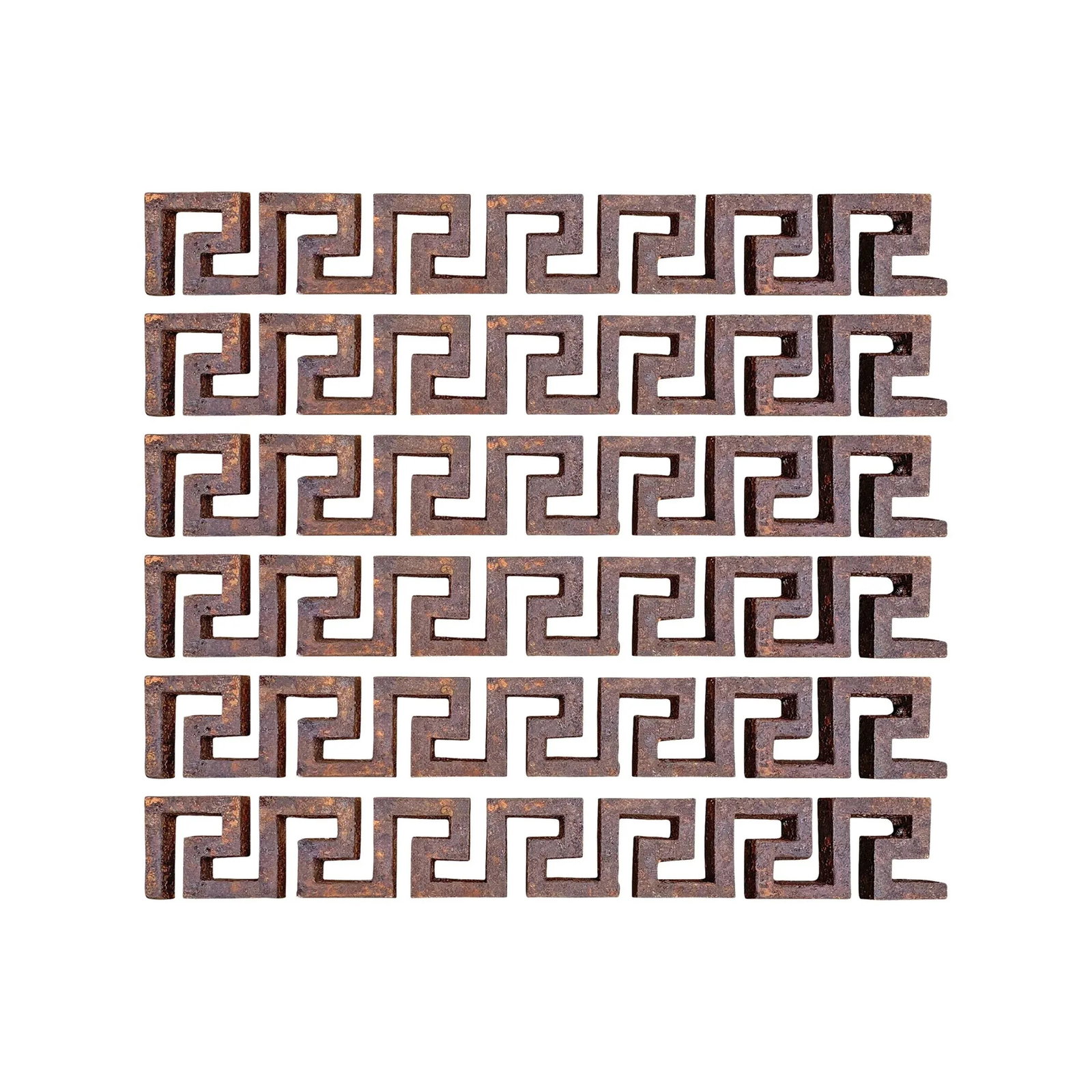 Early 20th Century Iron Greek Key Fragments - Set of 6 - 8