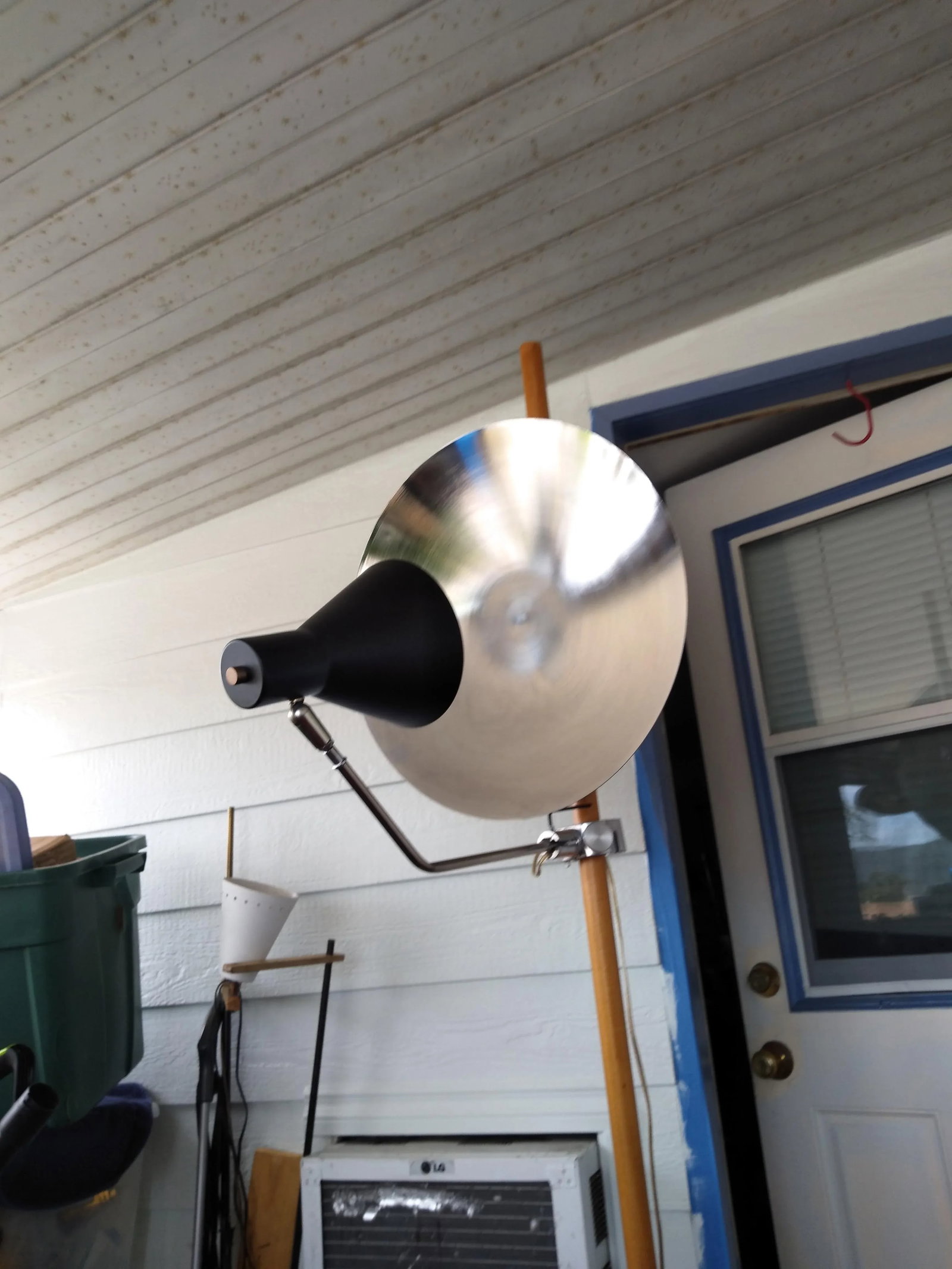 Large Mid-Century Modern Style Industrial Reflector Floor Lamp - 4