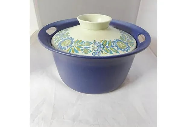 Scandinavian Stoneware Covered Pot - 2