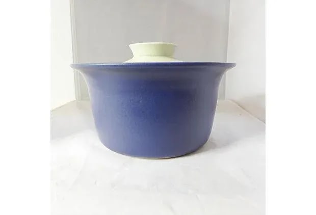 Scandinavian Stoneware Covered Pot - 5