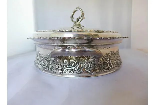 Antique Silverplate Covered Bowl - 3