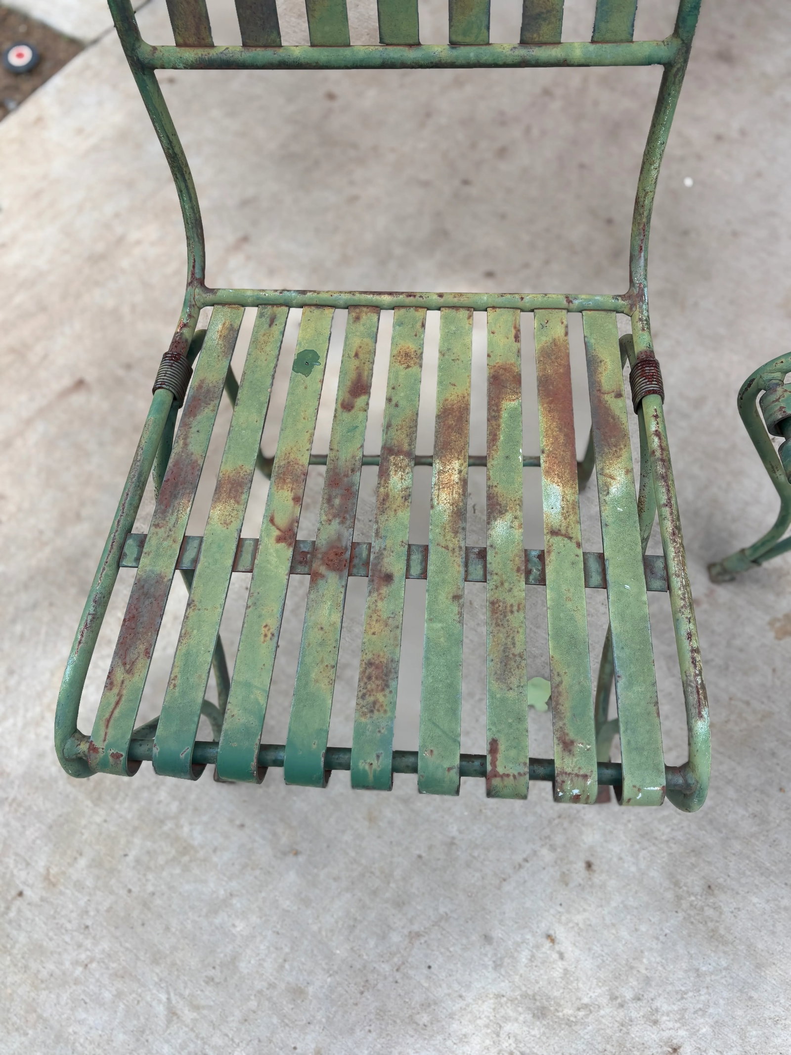 Rare 19th Century Antique French Wrought Iron Garden Chairs - A Pair - 10