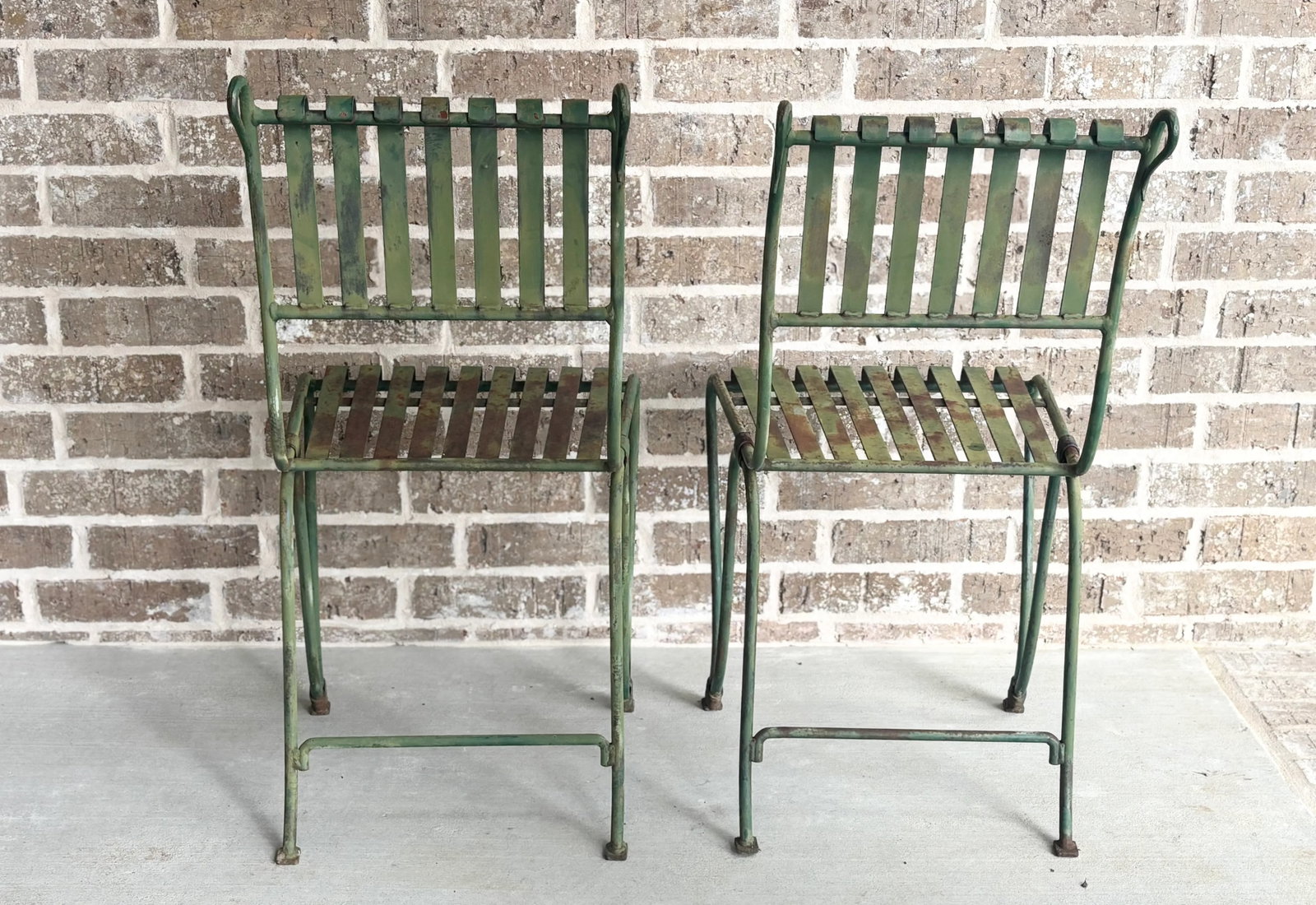 Rare 19th Century Antique French Wrought Iron Garden Chairs - A Pair - 6