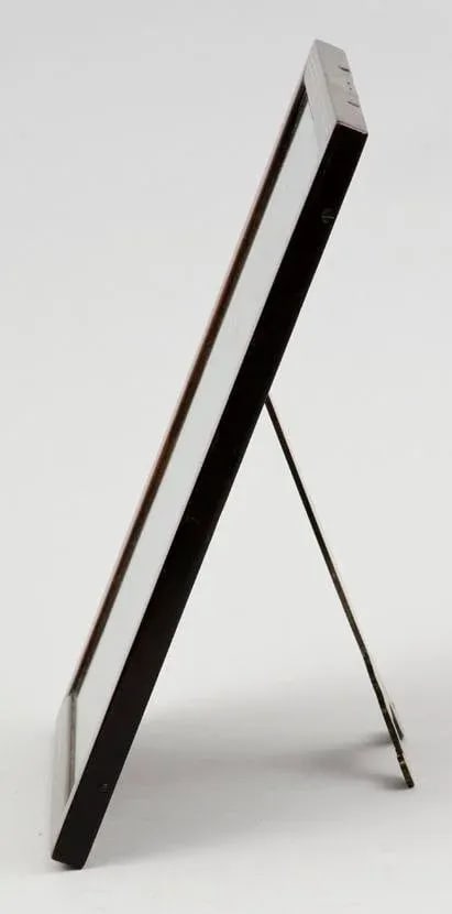 Antique Brass Inlaid Traveling Mirror - 3