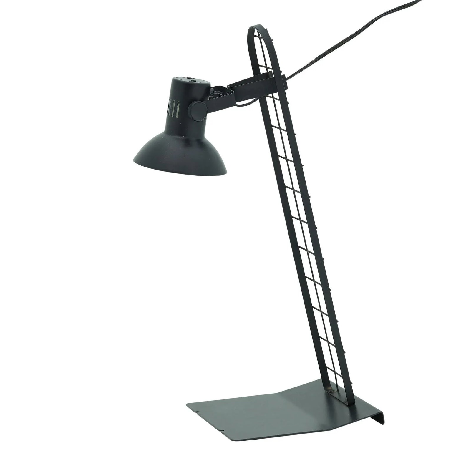 Vintage Italian Post Modern Black Metal Desk Lamp - 4