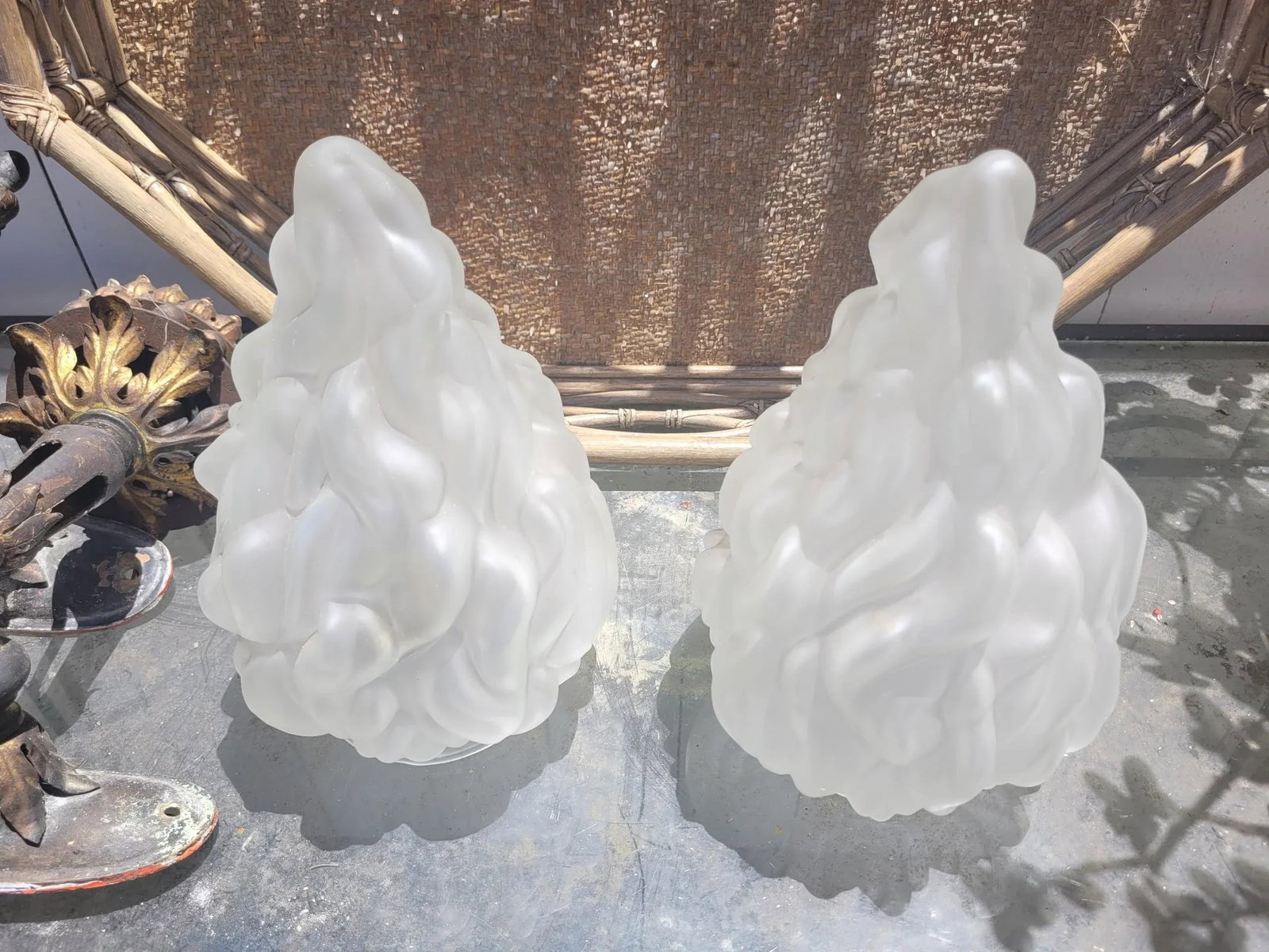 Antique French Torchere Sconce Pair - 8