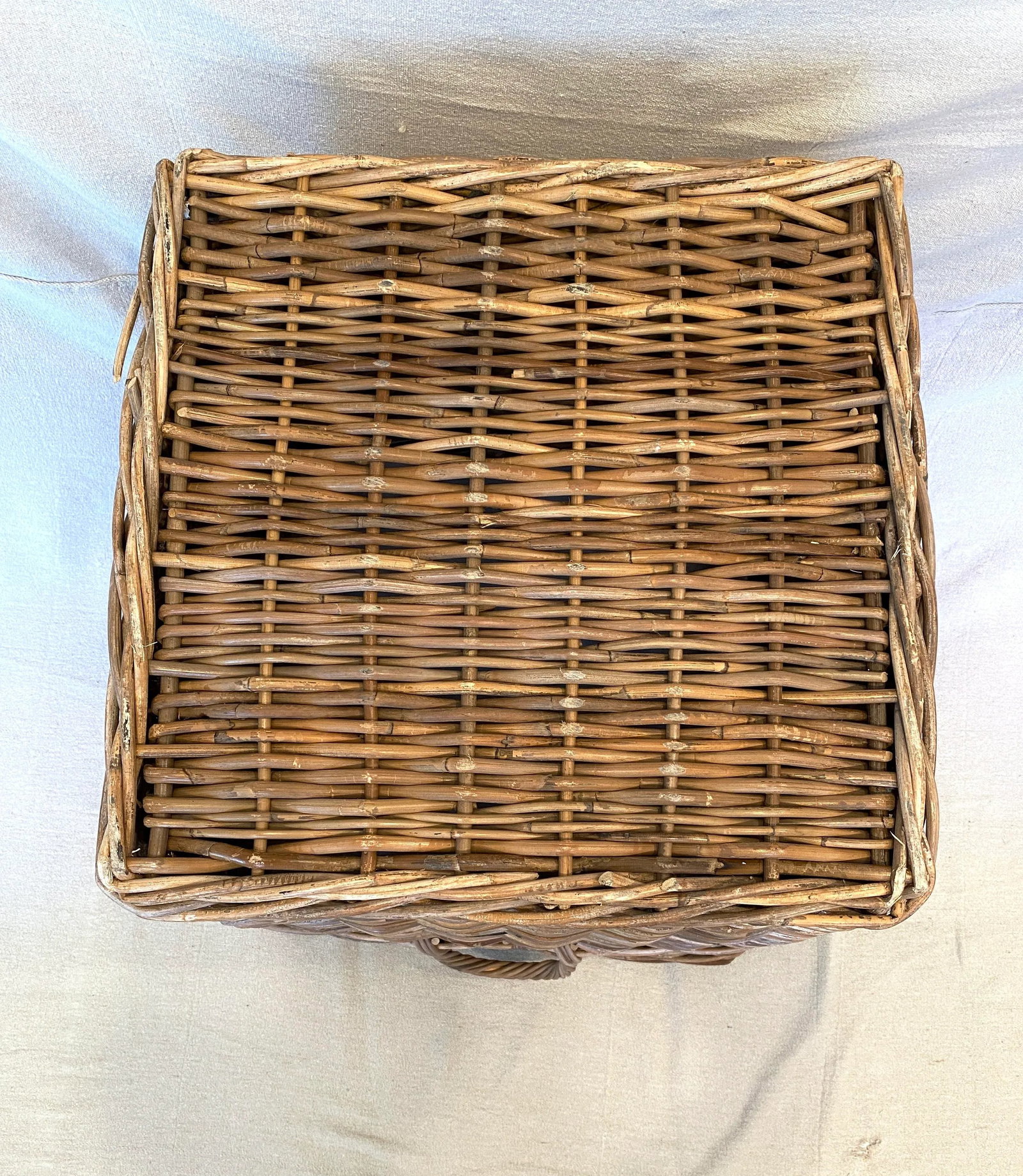 French Large Wicker Handled Basket - 10