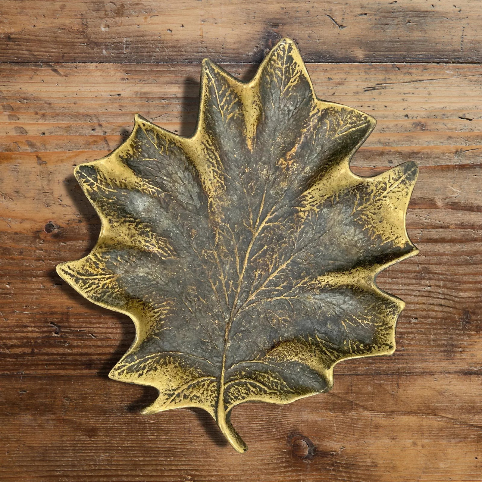 Bronze Maple Leaf Dish - 2