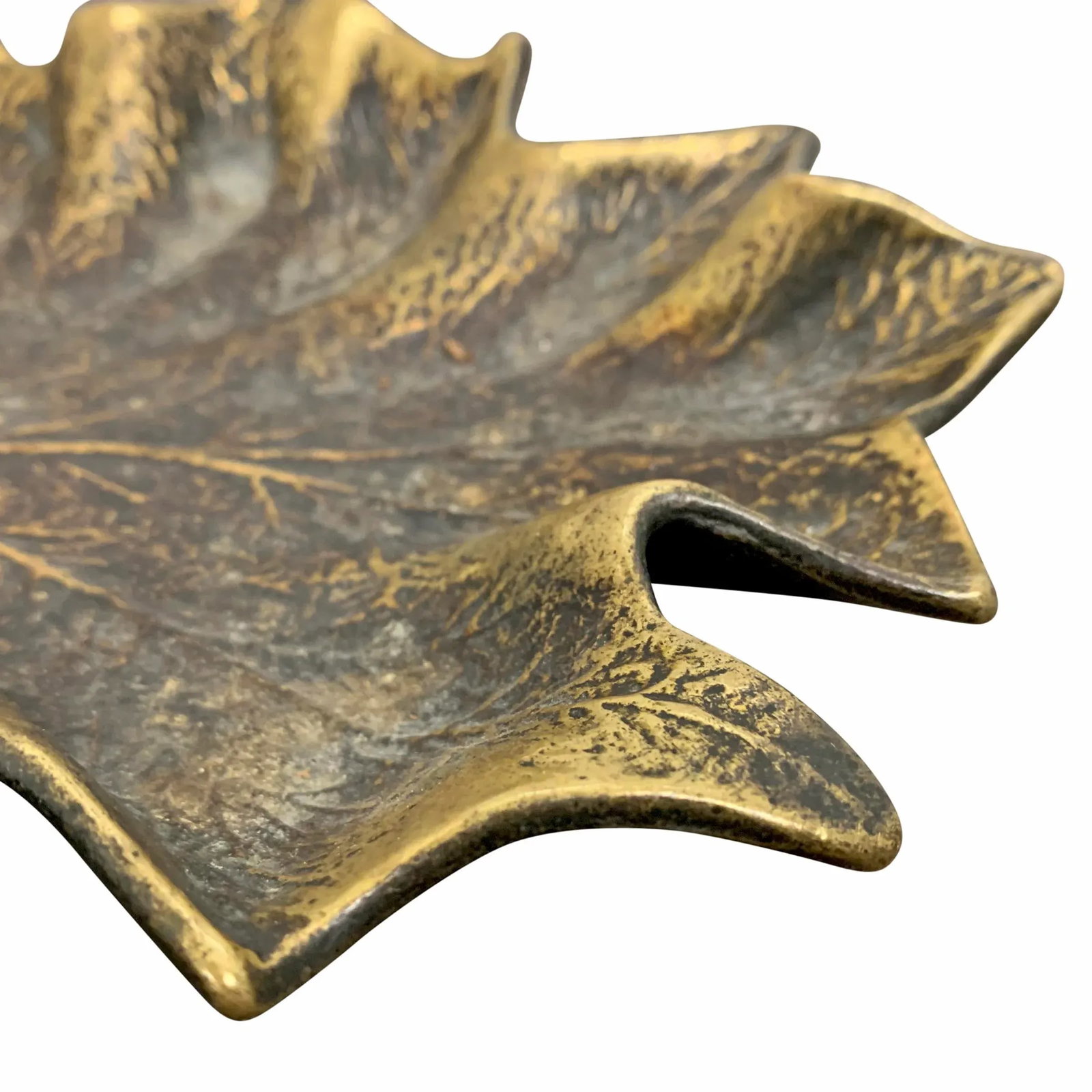 Bronze Maple Leaf Dish - 8