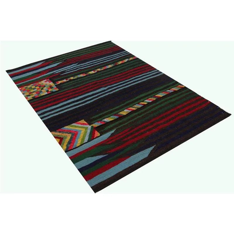 Handwoven Scandinavian Style Persian Kilim Area Rug - 4'5" * 5'9'' - 2