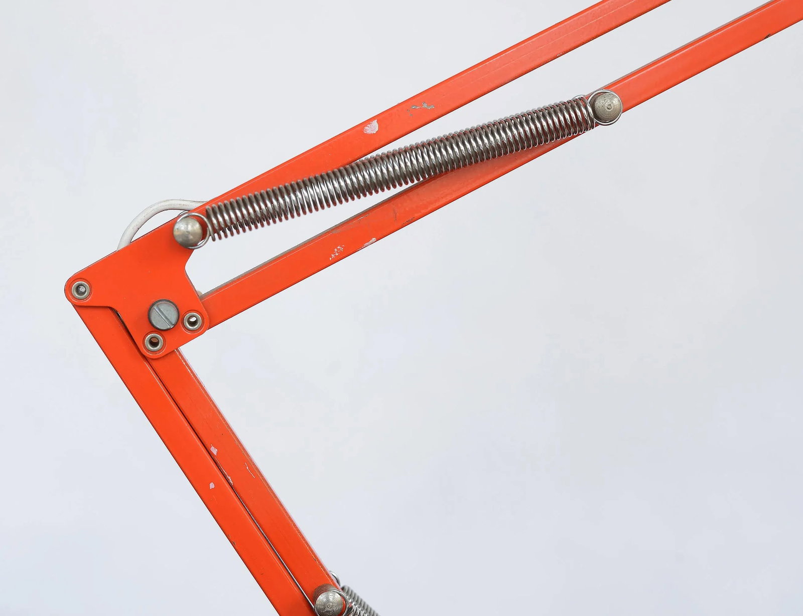 1960s Mid Century Modern Swedish Anglepoise Orange Desk Lamp - 10
