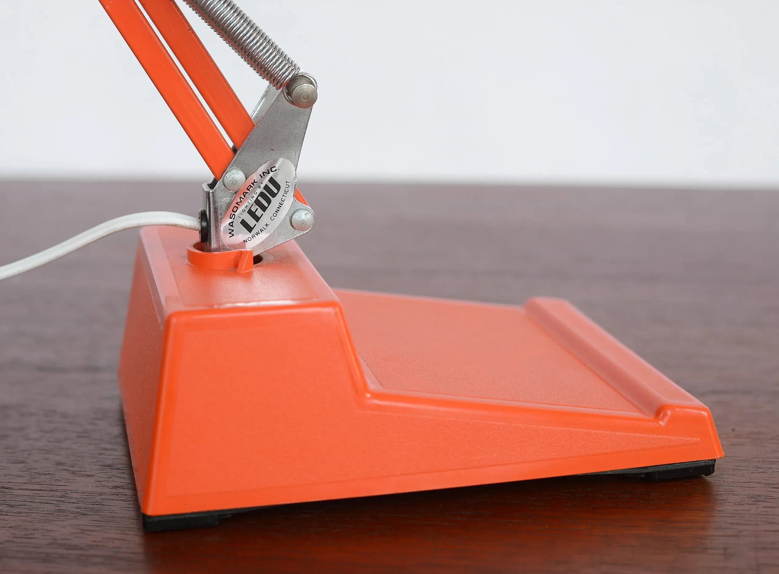 1960s Mid Century Modern Swedish Anglepoise Orange Desk Lamp - 8