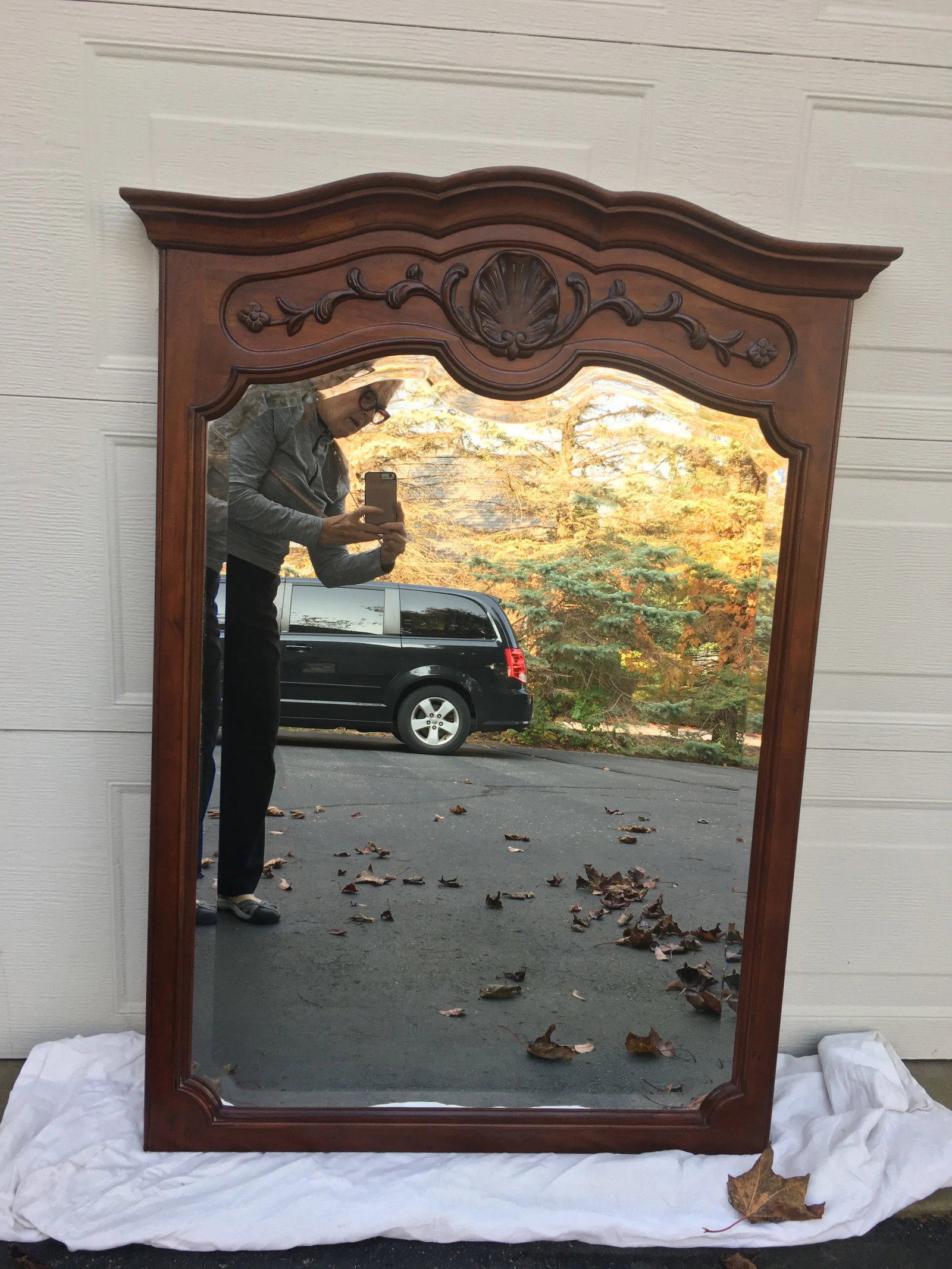 1990s Century Furniture Cherry "Chardeau Collection" Mirror - 3