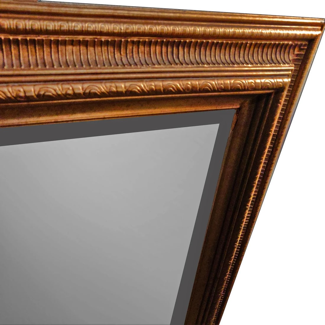 French Louis XVI Style Gold Painted Rectangular or Horizontal Beveled Mirror - 4