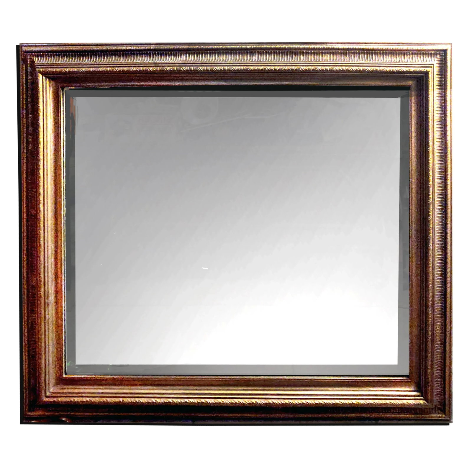 French Louis XVI Style Gold Painted Rectangular or Horizontal Beveled Mirror - 9