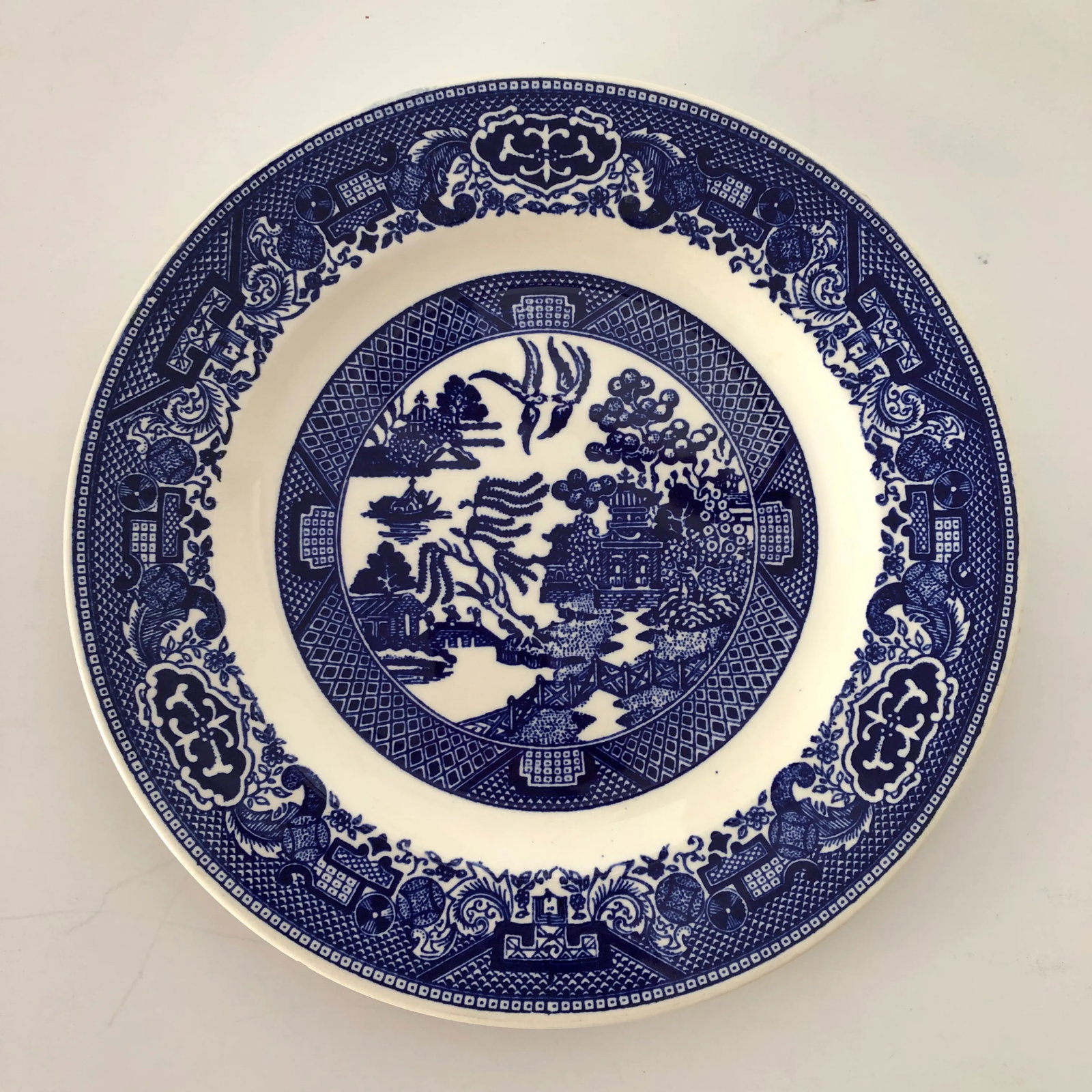 Vintage Blue Willow Luncheon (6) Plates 9.25" Usa - 6