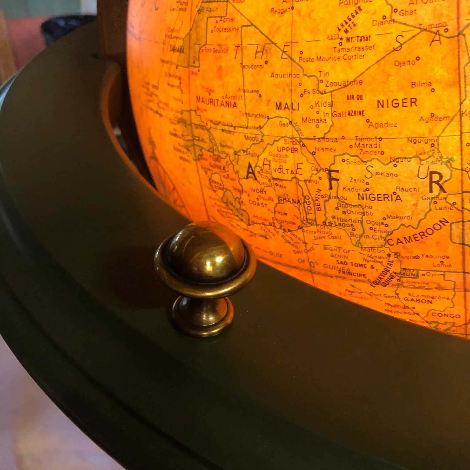 Vintage Illuminating World Globe - 3
