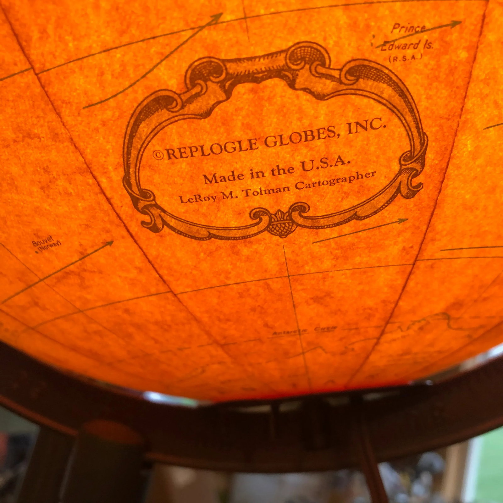 Vintage Illuminating World Globe - 4