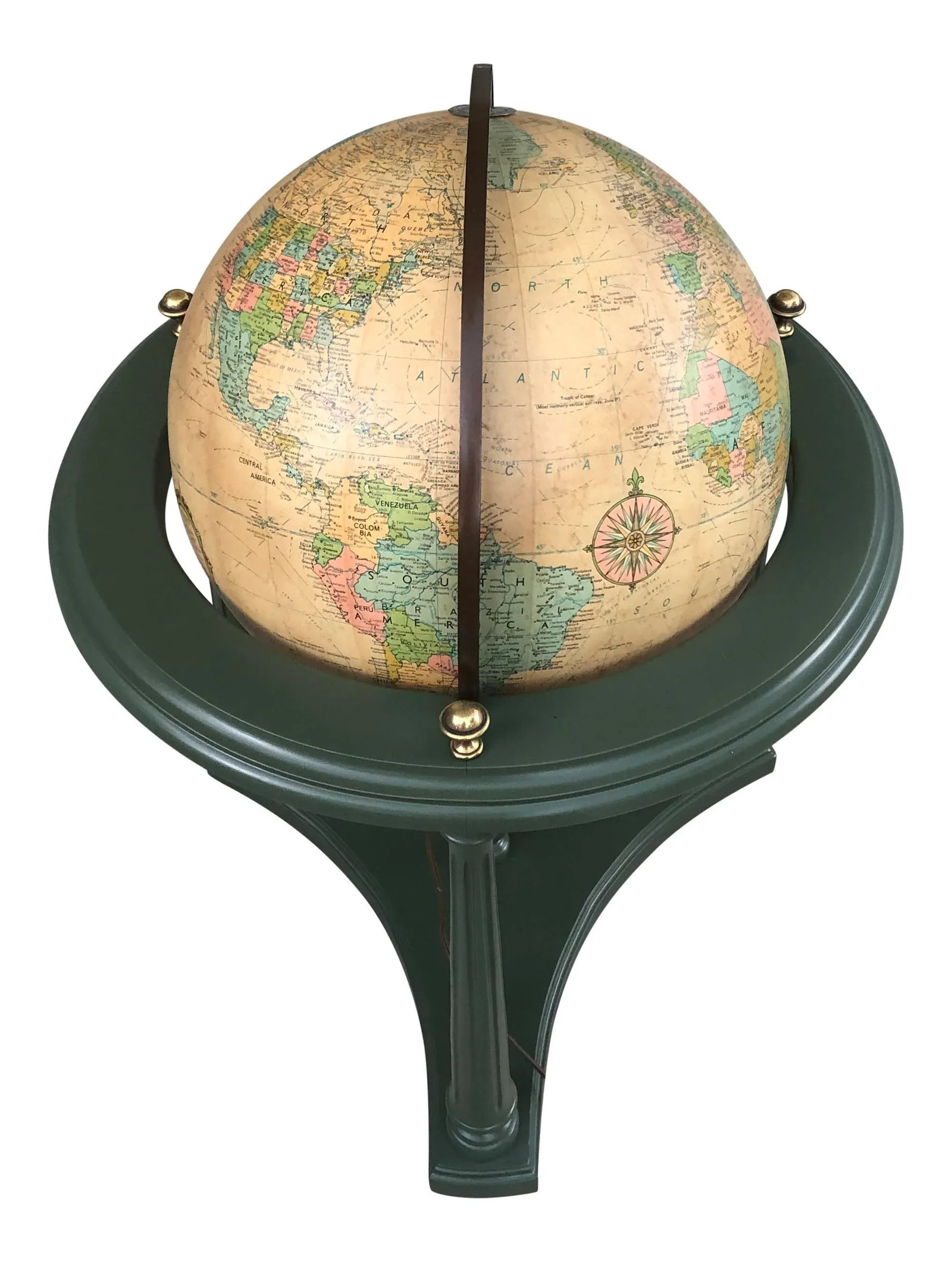 Vintage Illuminating World Globe - 6
