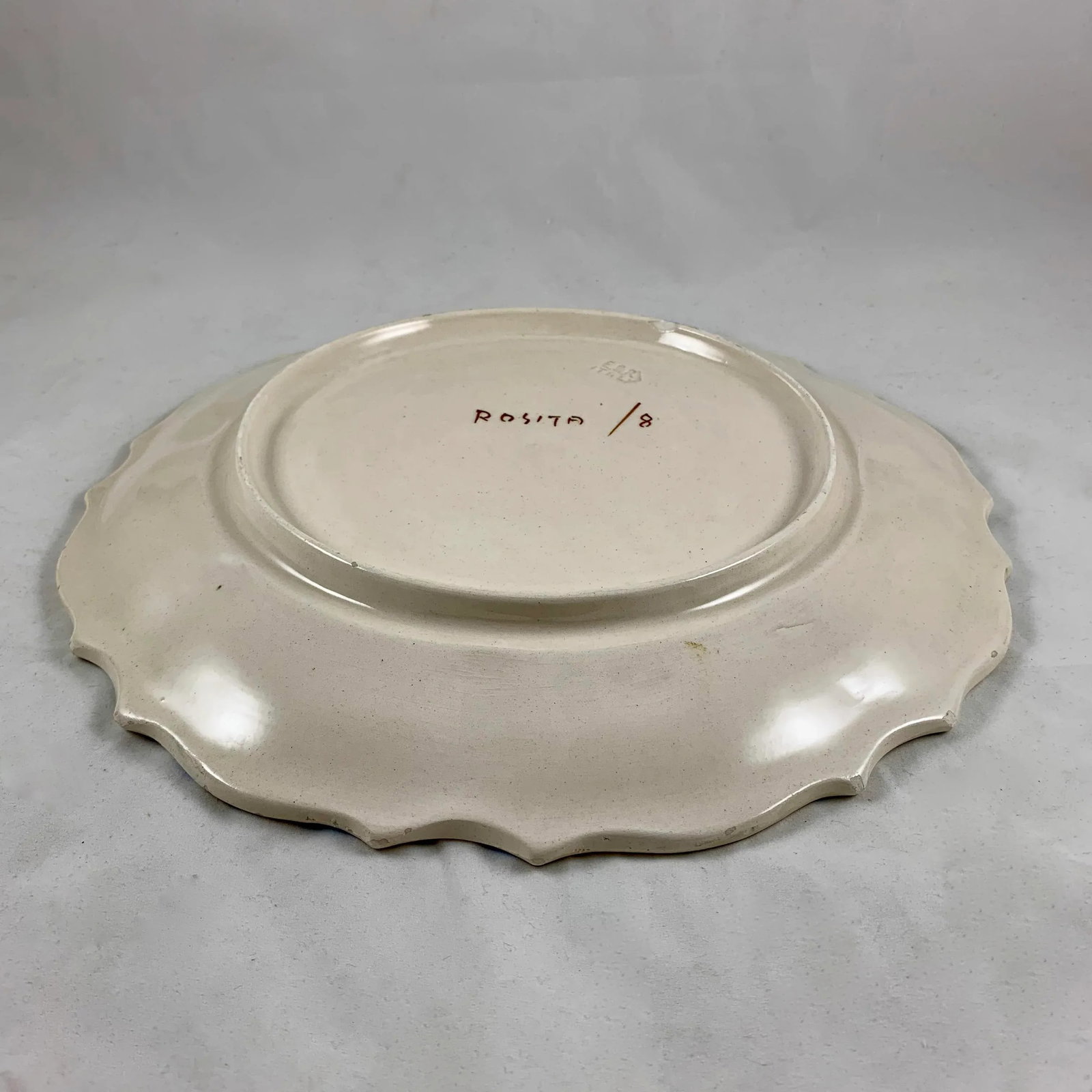 Italian Renaissance Revival Faience Nove Rose Floral Serving Platter - 9