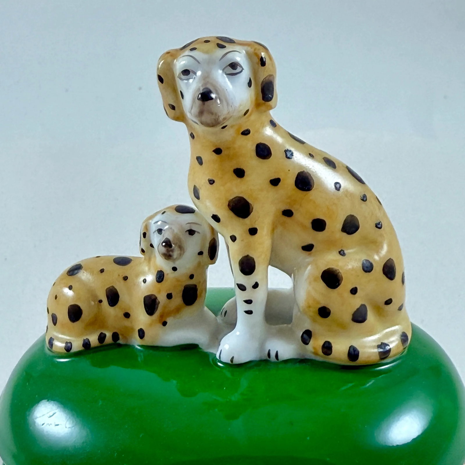 Fitz & Floyd Spotted Dogs Porcelain Trinket Box - 10