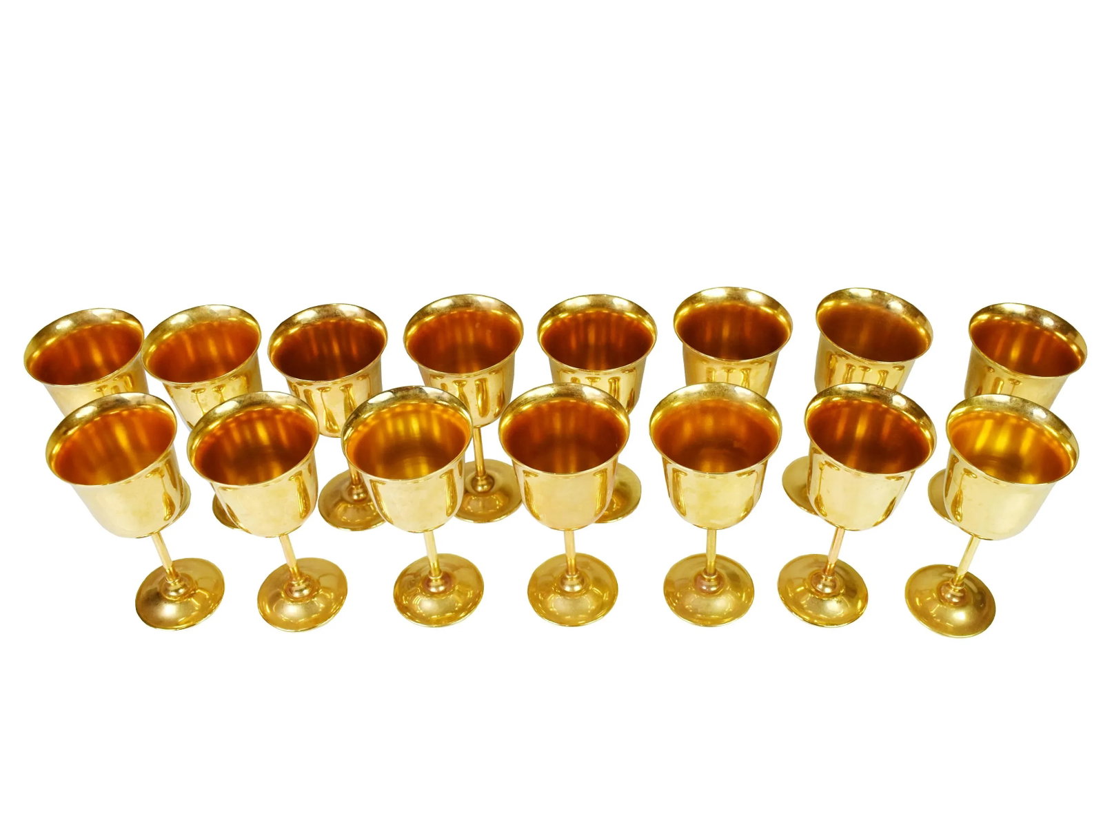 Vintage International Silver Company Gold Plated Mini Goblet/Cordials - Set of 15 - 3