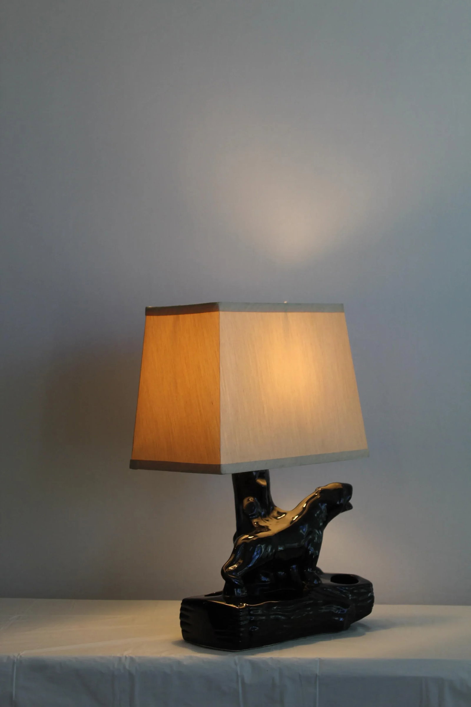 1950s California Ceramic Panther Table Lamp - 10