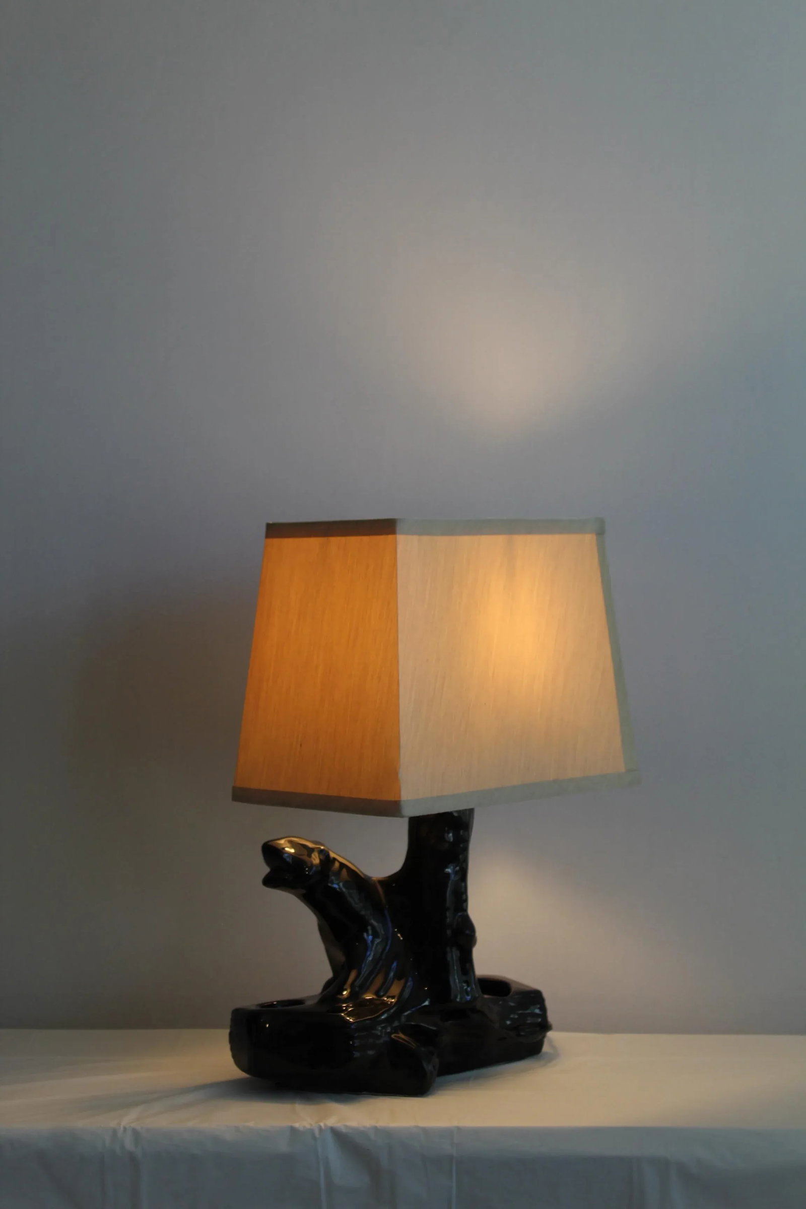 1950s California Ceramic Panther Table Lamp - 8