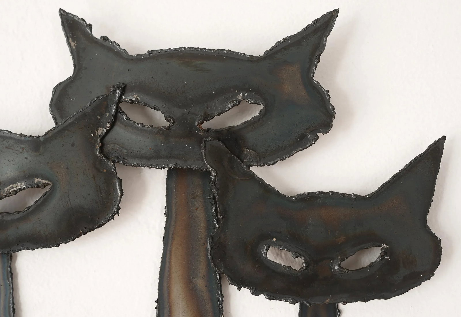 Vintage Mid Century Peter Pepper Products Metal Cats Wall Sculpture - 4