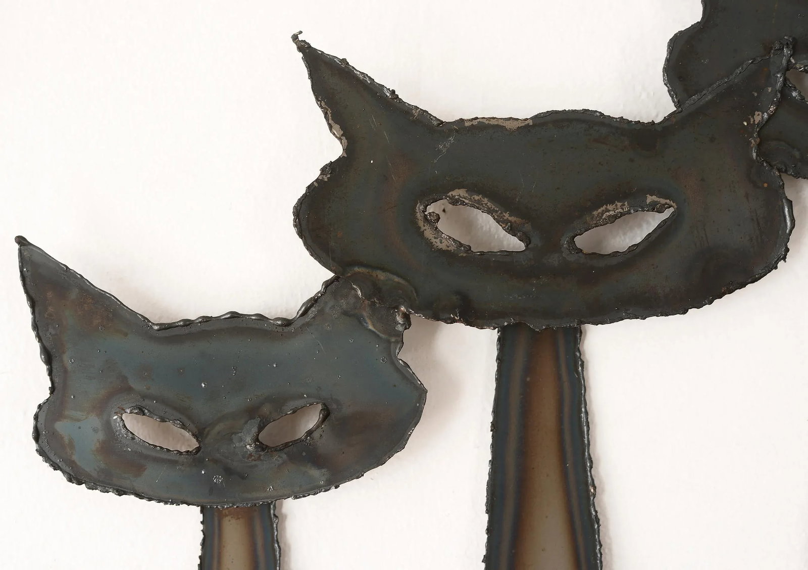 Vintage Mid Century Peter Pepper Products Metal Cats Wall Sculpture - 5