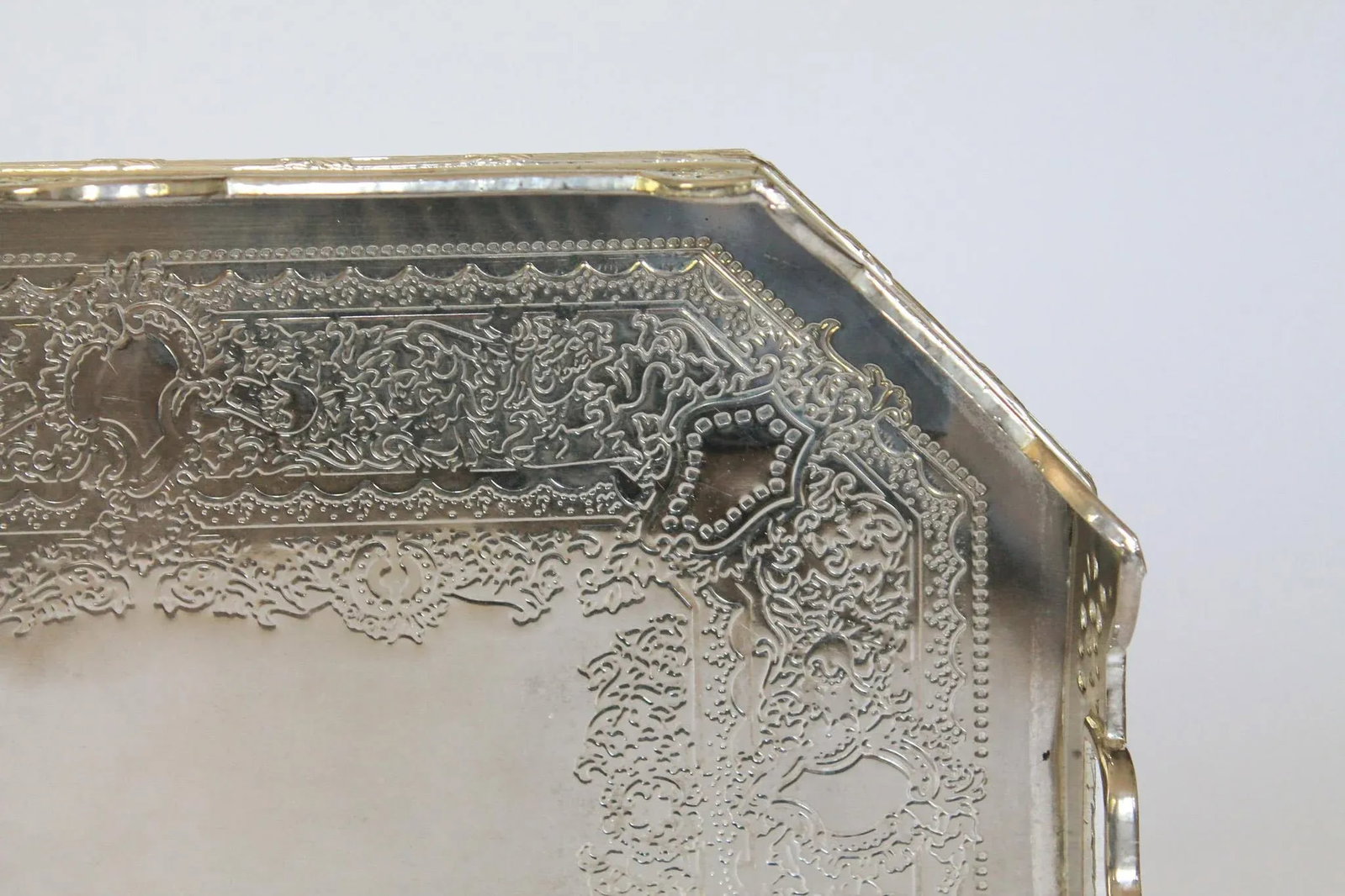 Vintage Edwardian-Style Reticulated Serving Tray - 10